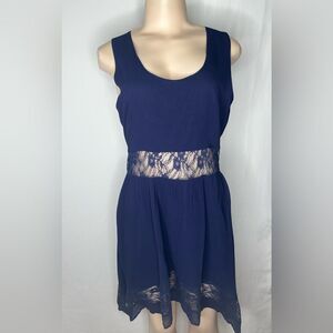 Topshop Navy High Low Dressy Women’s Dress Navy Blue. Size 8